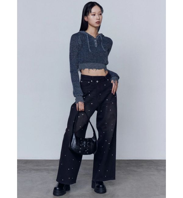 EMODA「ダメージニットフーディ」|ニット・セーター|