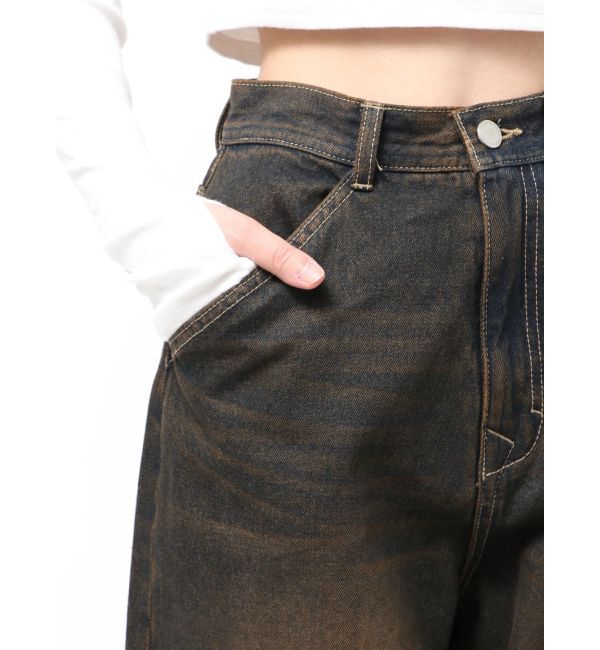 EMODA「ワイドルーズジーンズ」|デニム|