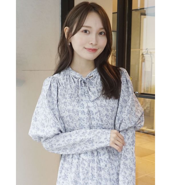 MERCURYDUO「2WAYリボンプリントシャーリングワンピース」|ワンピース|