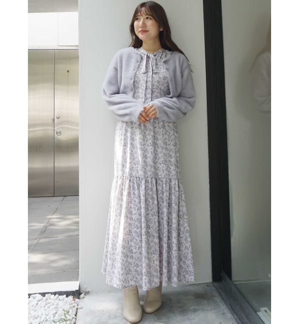 MERCURYDUO「2WAYリボンプリントシャーリングワンピース」|ワンピース|