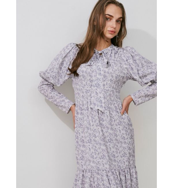 MERCURYDUO「2WAYリボンプリントシャーリングワンピース」|ワンピース|