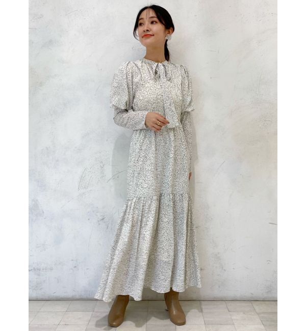 MERCURYDUO「2WAYリボンプリントシャーリングワンピース」|ワンピース|