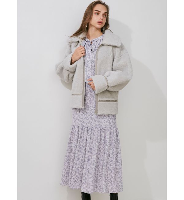 MERCURYDUO「2WAYリボンプリントシャーリングワンピース」|ワンピース|