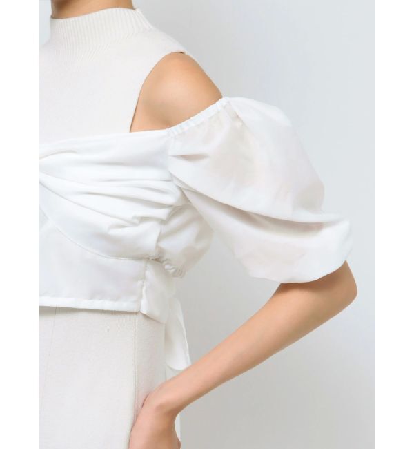 MERCURYDUO「異素材ドッキングナローニットワンピース」|ワンピース|