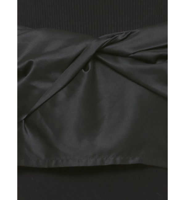 MERCURYDUO「異素材ドッキングナローニットワンピース」|ワンピース|