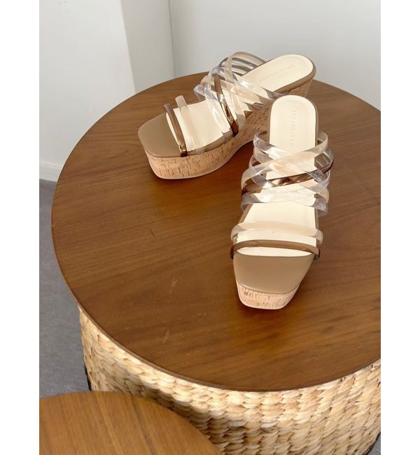 MERCURYDUO「クリアチューブウェッジサンダル」|サンダル|