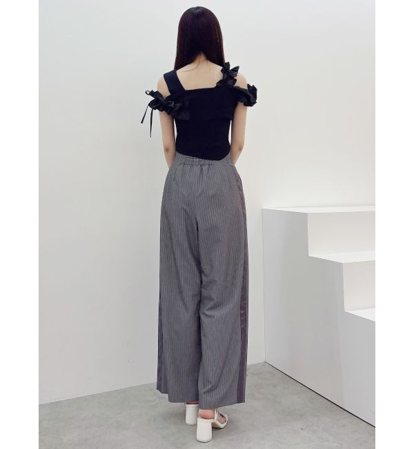 MERCURYDUO「ピンストライプコルセットタックパンツ」|その他|