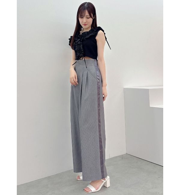 MERCURYDUO「ピンストライプコルセットタックパンツ」|その他|