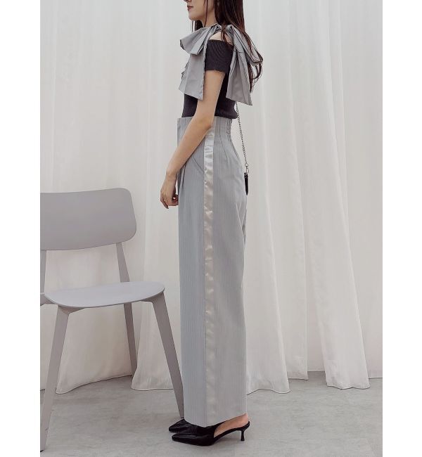 MERCURYDUO「ピンストライプコルセットタックパンツ」|その他|