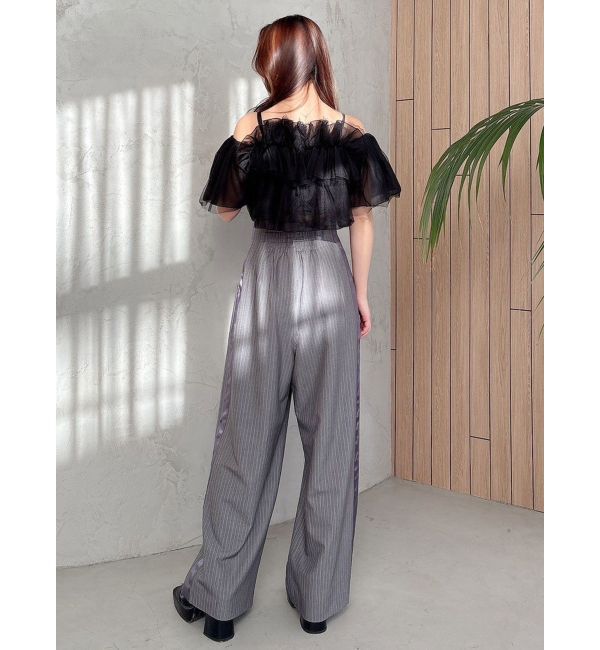 MERCURYDUO「ピンストライプコルセットタックパンツ」|その他|