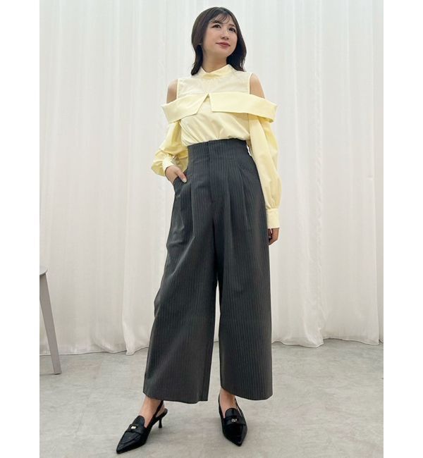 MERCURYDUO「ピンストライプコルセットタックパンツ」|その他|