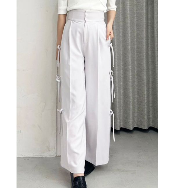 MERCURYDUO「サイドリボンコルセットパンツ」|その他|ライトグレー