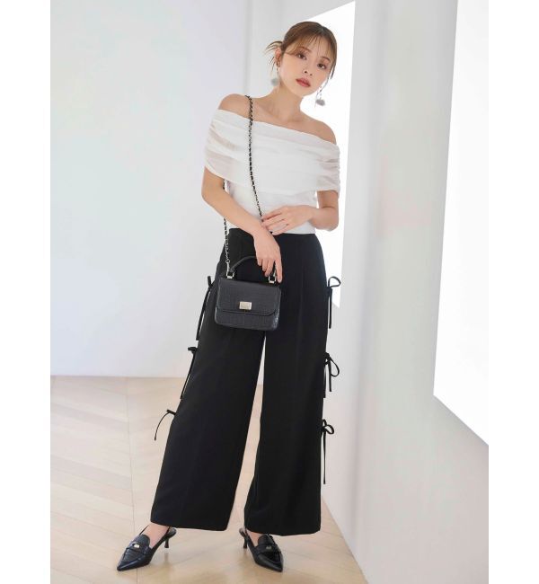 MERCURYDUO「サイドリボンコルセットパンツ」|その他|