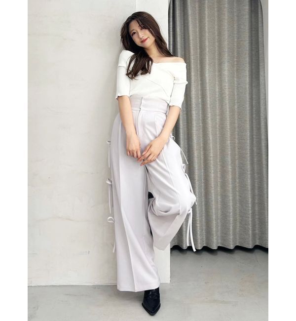 MERCURYDUO「サイドリボンコルセットパンツ」|その他|