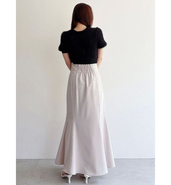 MERCURYDUO「ファーライクシャギークロップドパフニット」|ニット・セーター|