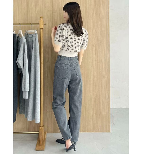 MERCURYDUO「ファーライクシャギークロップドパフニット」|ニット・セーター|