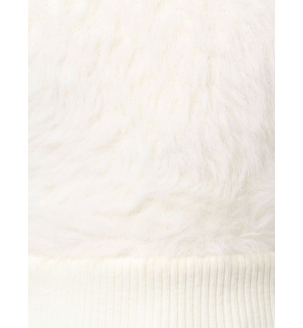 MERCURYDUO「ファーライクシャギークロップドパフニット」|ニット・セーター|