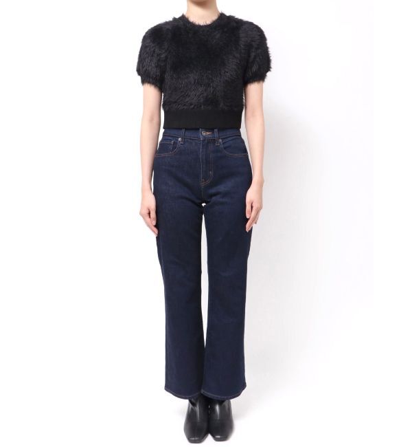 MERCURYDUO「ファーライクシャギークロップドパフニット」|ニット・セーター|