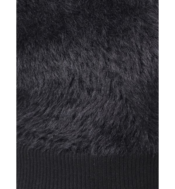 MERCURYDUO「ファーライクシャギークロップドパフニット」|ニット・セーター|