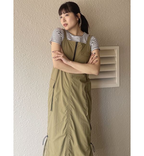 MURUA「メッシュロゴカーゴワンピース」|ワンピース|