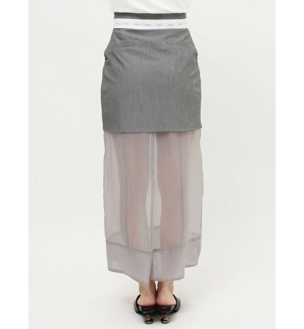 MURUA「ウエストフラップシアーレイヤードスカート」|スカート|