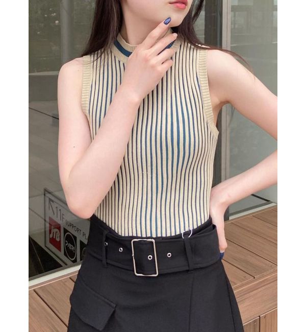 MURUA「ミニマルストライプニット」|ニット・セーター|