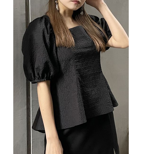 MURUA「バックオープンチュニックブラウス」|シャツ・ブラウス|ブラック