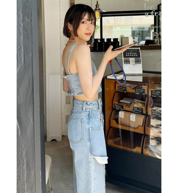 MURUA「フリンジデニムビスチェ」|キャミソール|