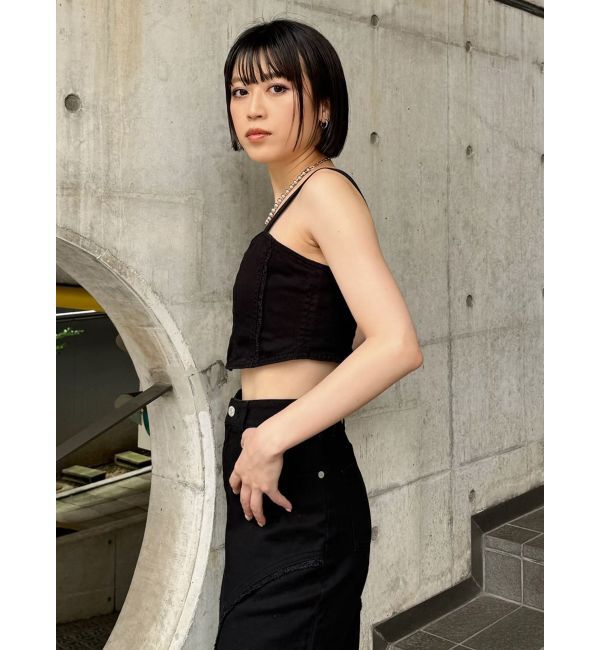 MURUA「フリンジデニムビスチェ」|キャミソール|