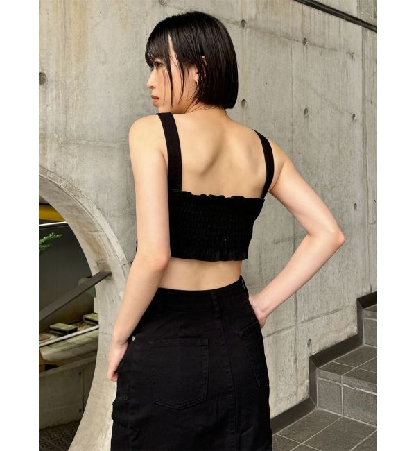 MURUA「フリンジデニムビスチェ」|キャミソール|