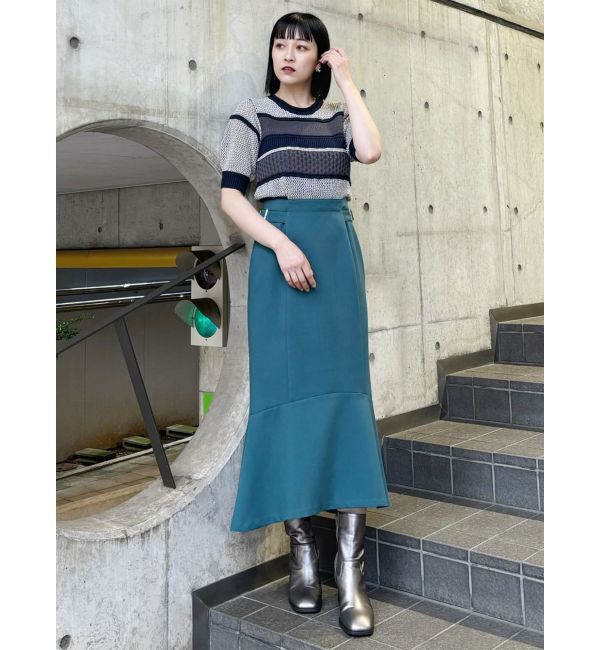 MURUA「クロシェミックスハーフスリーブニット」|ニット・セーター|