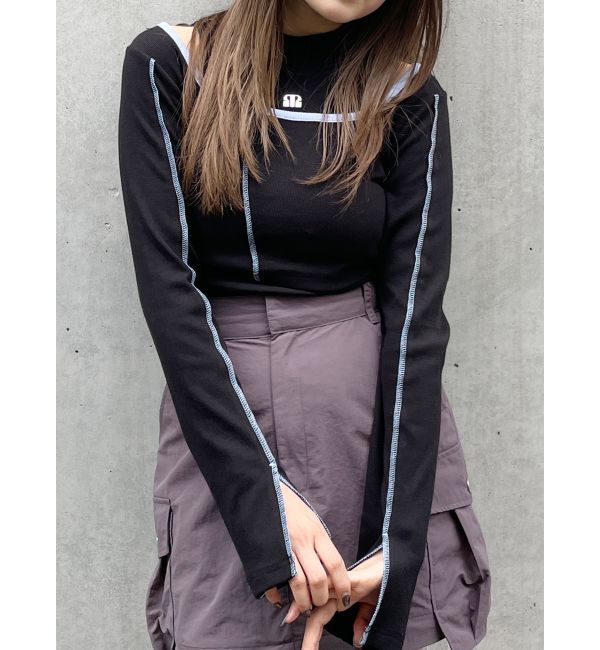 MURUA「マルチウェイレイヤードトップス」|Tシャツ・カットソー|ブラック