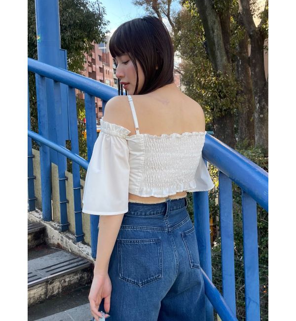 MURUA「オフショルクロップドブラウス」|シャツ・ブラウス|