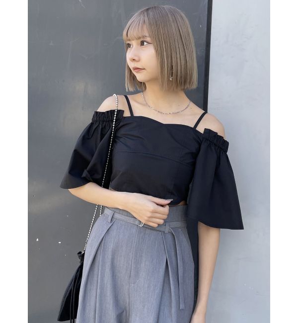 MURUA「オフショルクロップドブラウス」|シャツ・ブラウス|