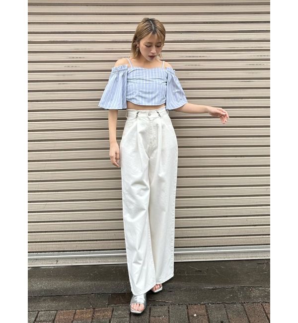 MURUA「オフショルクロップドブラウス」|シャツ・ブラウス|