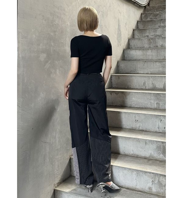 MURUA「ホックデザインハーフスリーブニット」|ニット・セーター|