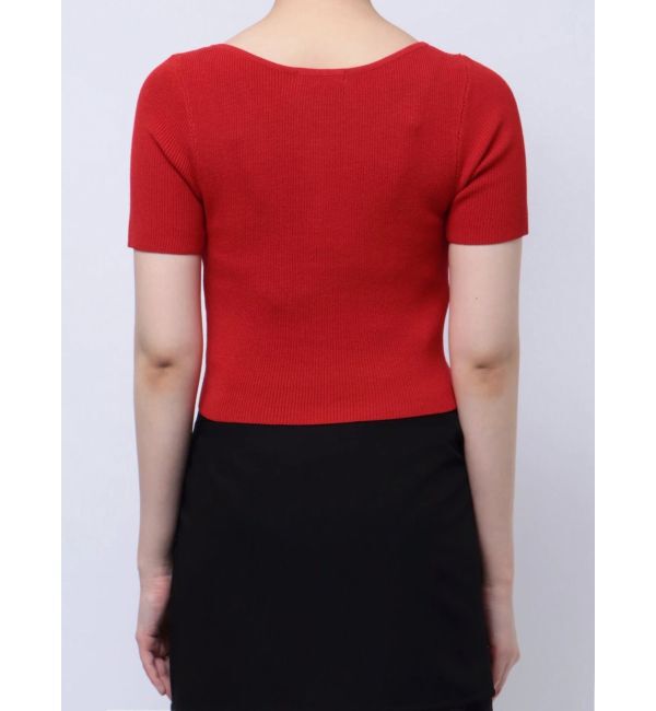 MURUA「ホックデザインハーフスリーブニット」|ニット・セーター|