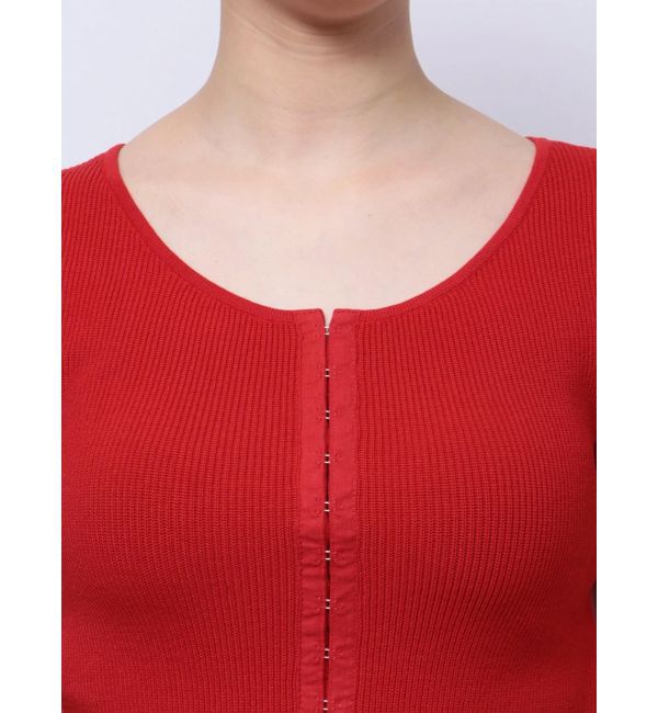 MURUA「ホックデザインハーフスリーブニット」|ニット・セーター|