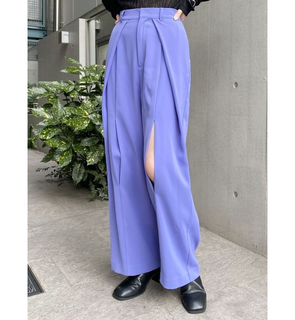 MURUA「フロントオープンワイドパンツ」|その他|パープル