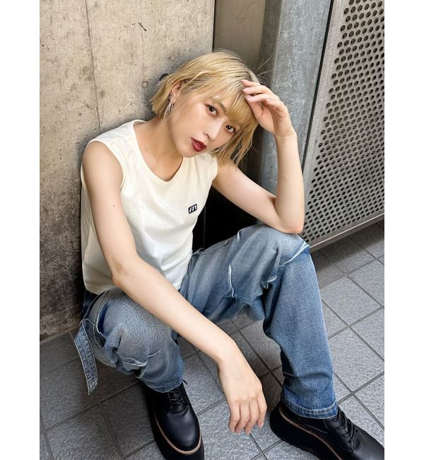 MURUA「エンブロイダリーロゴタンク」|タンクトップ|