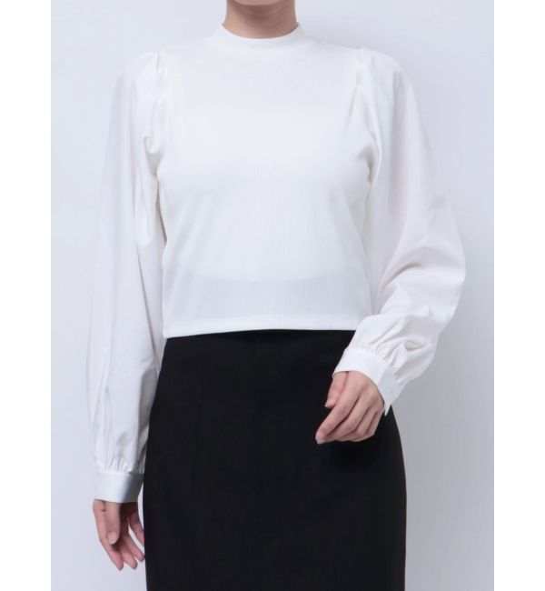 MURUA「テレコドッキングトップス」|Tシャツ・カットソー|ホワイト