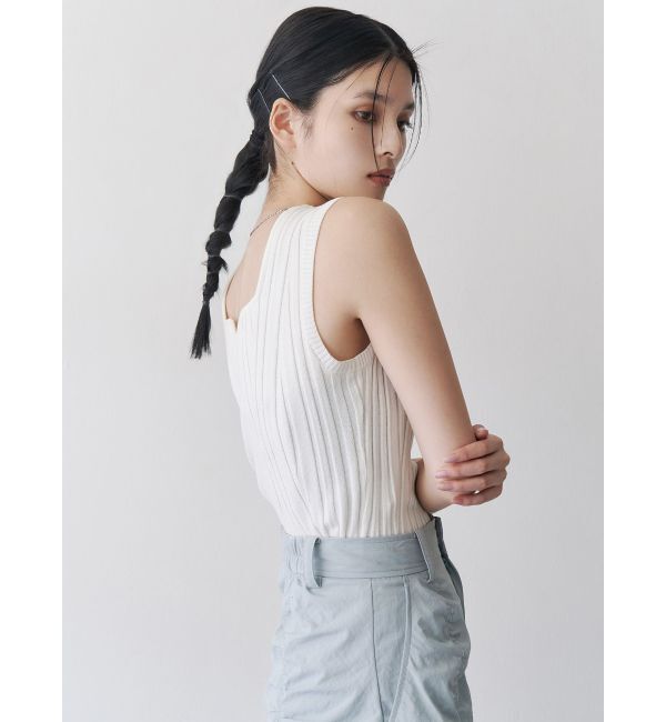 MURUA「スクエアキーネックニットタンク」|タンクトップ|