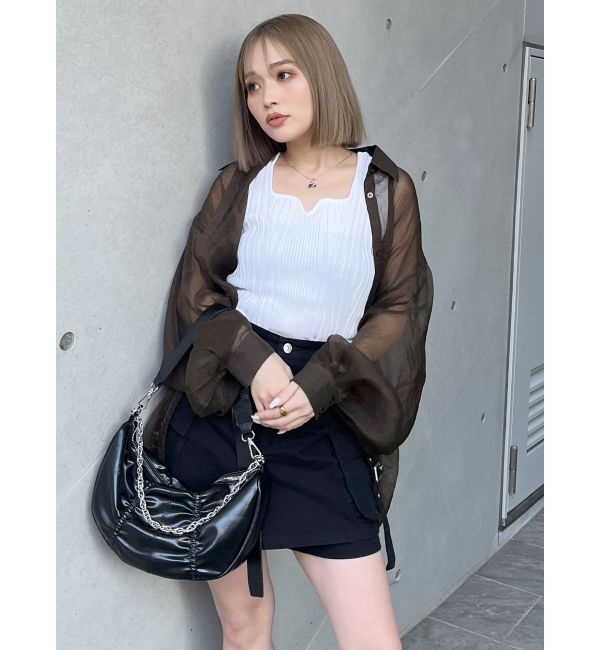 MURUA「スクエアキーネックニットタンク」|タンクトップ|