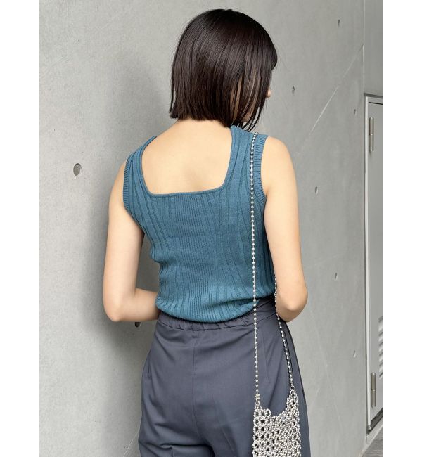 MURUA「スクエアキーネックニットタンク」|タンクトップ|
