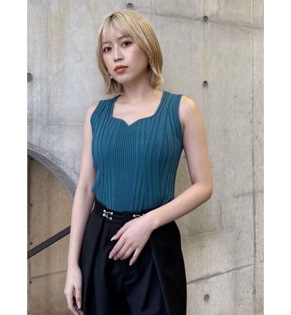 MURUA「スクエアキーネックニットタンク」|タンクトップ|