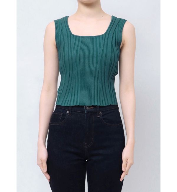 MURUA「スクエアキーネックニットタンク」|タンクトップ|