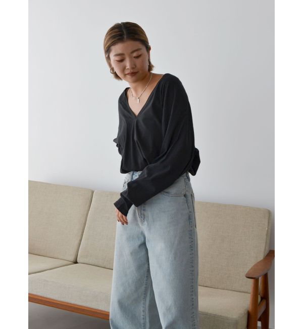 Ungrid「ハイツイストＶネックロングスリーブTee」|Tシャツ・カットソー|