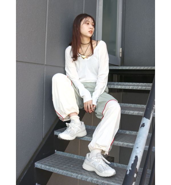 Ungrid「ハイツイストＶネックロングスリーブTee」|Tシャツ・カットソー|