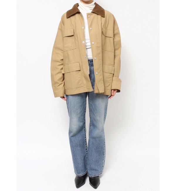 Ungrid「コーデュロイコンビカバーオール」|ブルゾン・スタジャン|