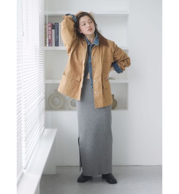 Ungrid「コーデュロイコンビカバーオール」|ブルゾン・スタジャン|